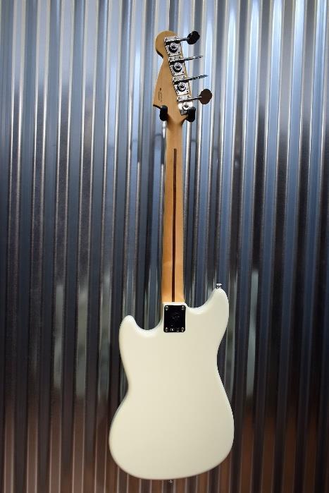 Fender Mustang Bass PJ Olympic White Short Scale 4 String Bass Mexico & Bag #922