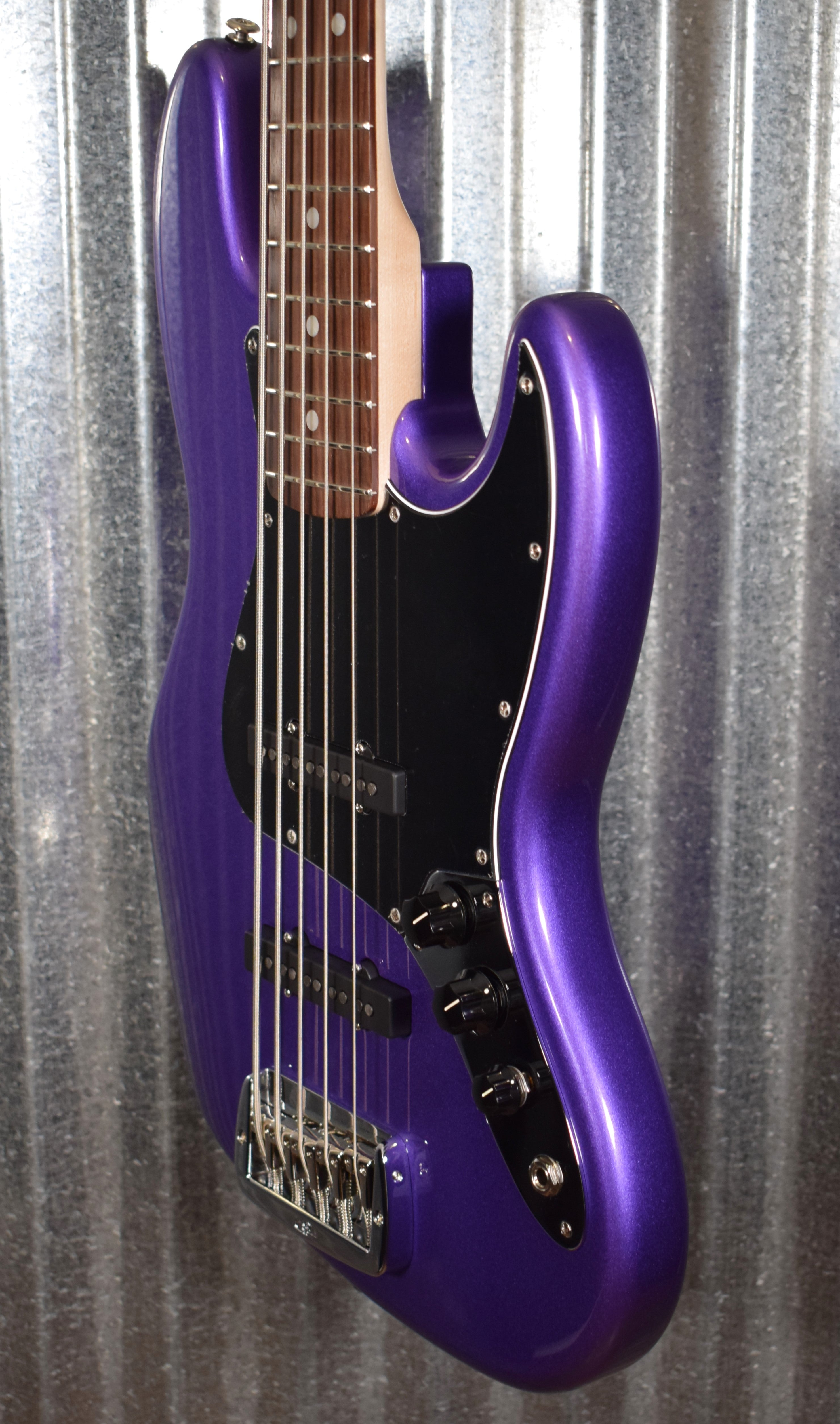 G&L USA JB-5 Royal Purple 5 String Jazz Bass Rosewood Satin Neck & Cas