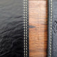 LM Products GP-25 BK Premium Leather Double Stitched Onyx Guitar Strap
