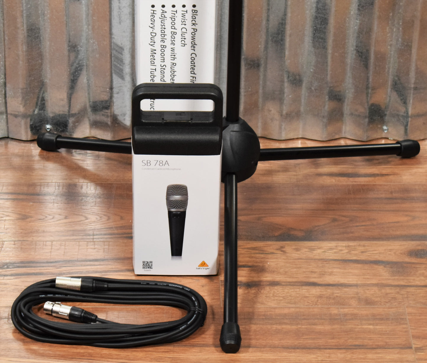 Behringer SB78A Cardioid Condenser Microphone & Gator Tripod Boom Stand & XLR Cable