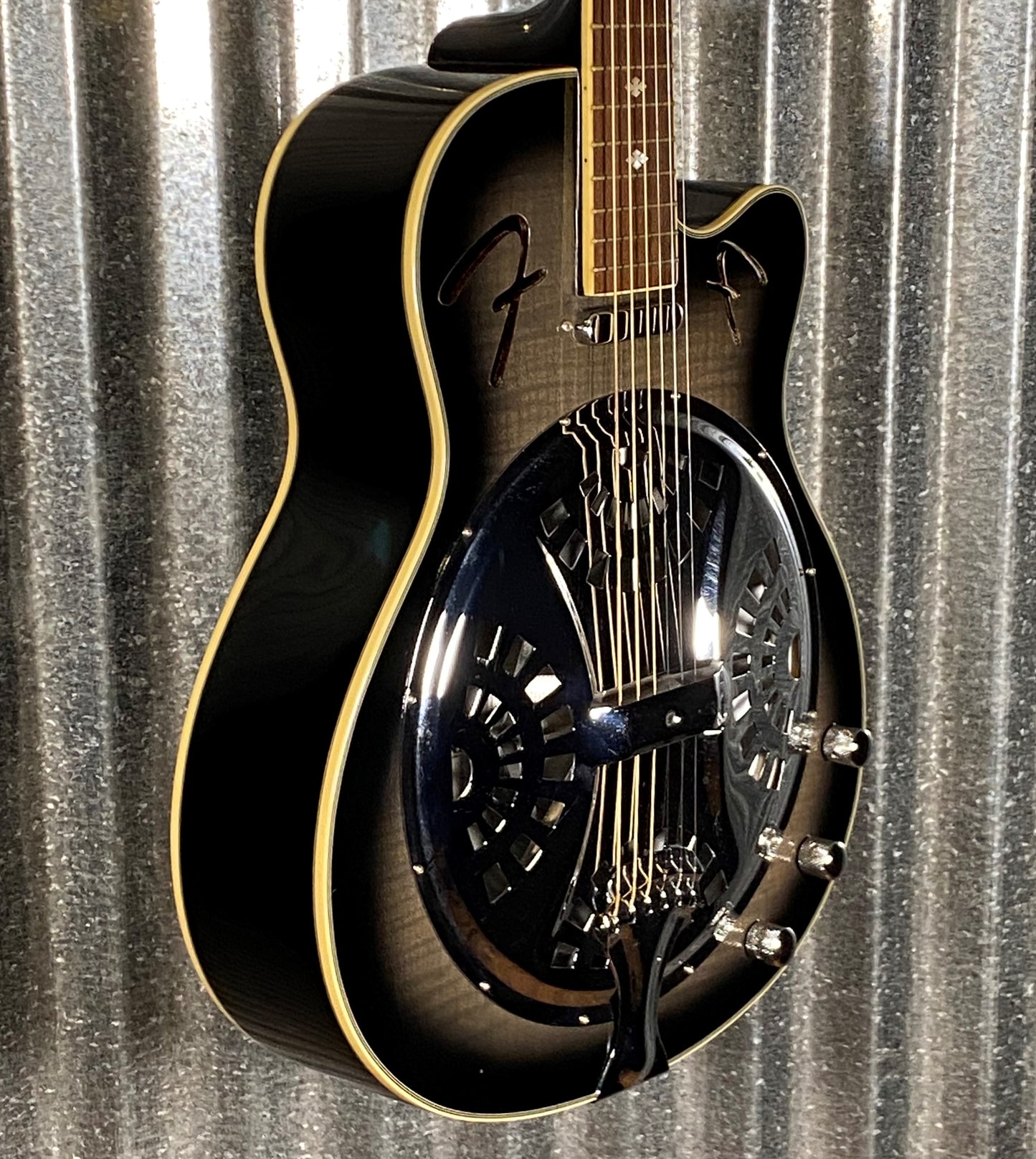 Fender Roosevelt CE Resonator Moonlight Burst Acoustic Electric Guitar & Bag #6034 Used