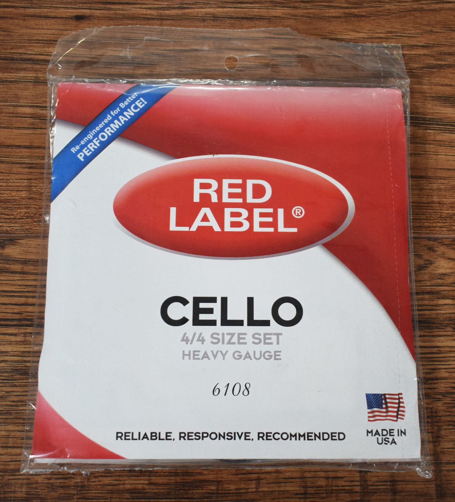 Super Sensitive 6108 Red Label Cello String Set 4/4 Heavy Gauge