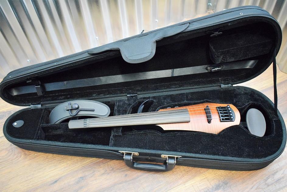 NS Design NXT 5 String Electric Violin Flame Amber Burst Finish & Case #5890
