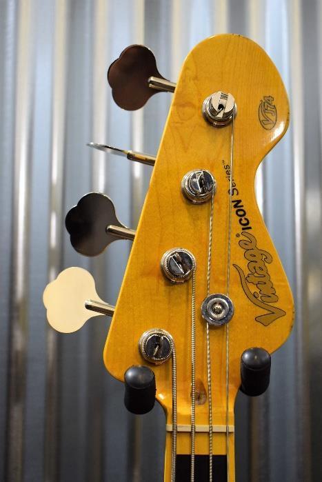 Vintage Guitars Icon VJ74MRBK Relic Black 4 String Jazz Bass Vintage Guitars Icon VJ74MRBK Relic Black 4 String Jazz Bass