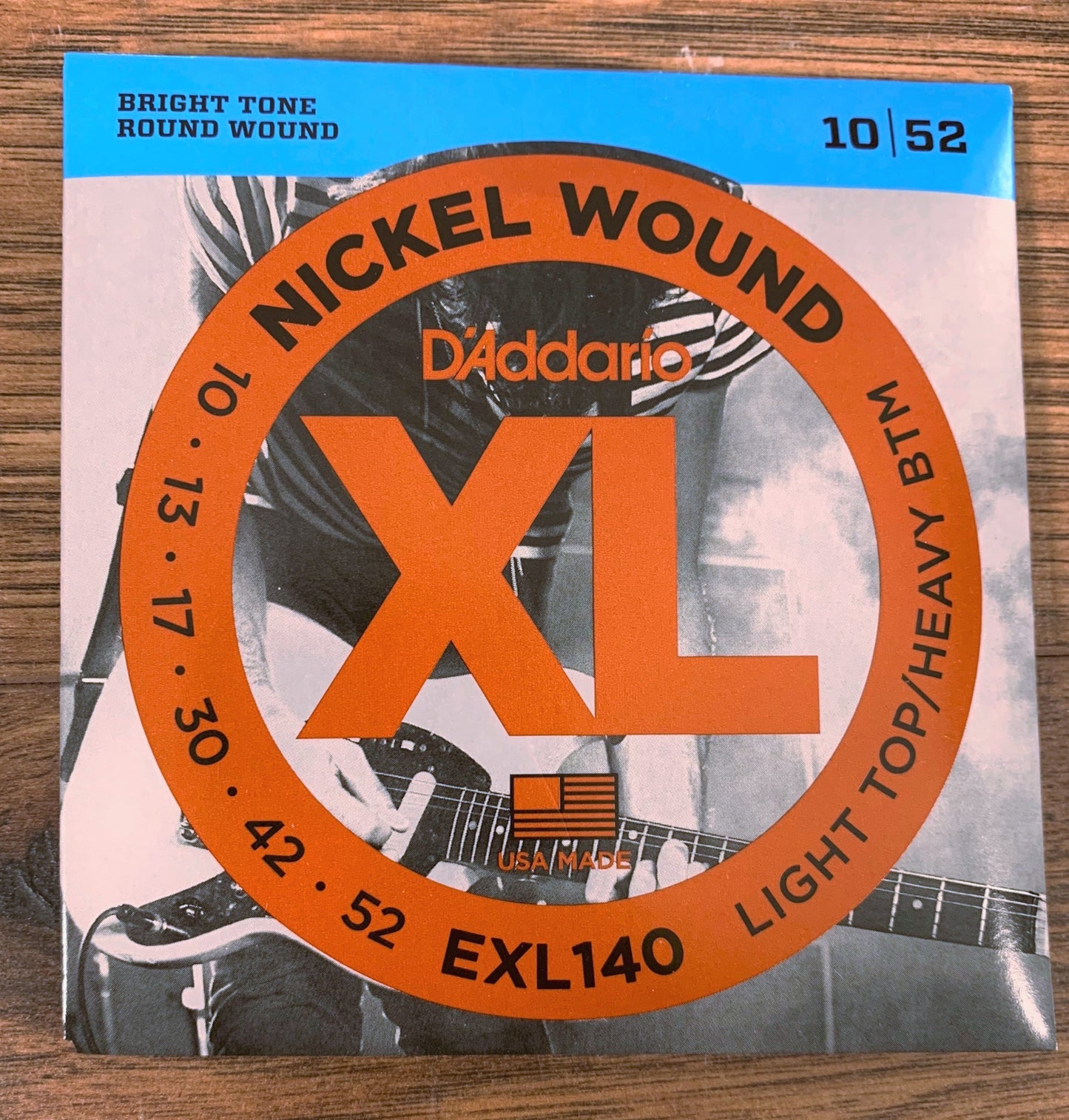 D'Addario EXL140 Light Top Heavy Bottom Nickel Wound Electric Guitar Strings 10-52 3 Pack