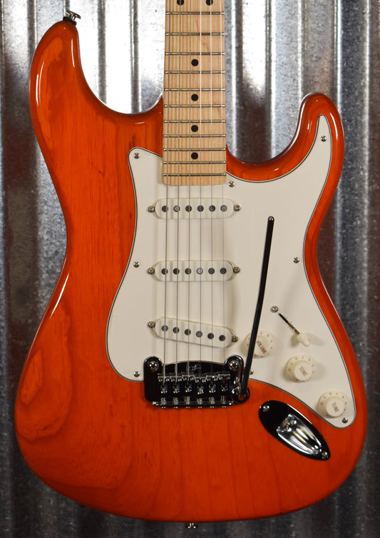 G&L USA Legacy Clear Orange Maple Satin Neck Guitar & Case #5309
