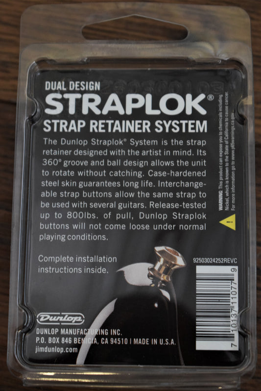 Dunlop Straplok SLS1035VN Dual Design Strap Lock Vintage Nickel Straplock Retainer