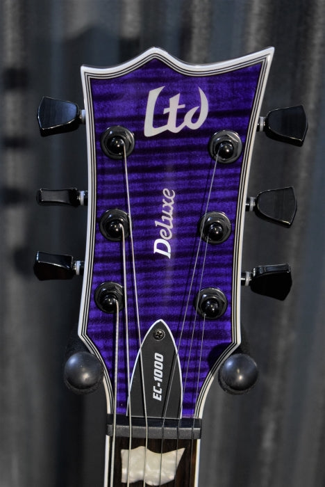 ESP LTD EC-1000 Flame Maple Top See Thru Purple Seymour Duncan Guitar & Bag EC1000FMSTP #0708