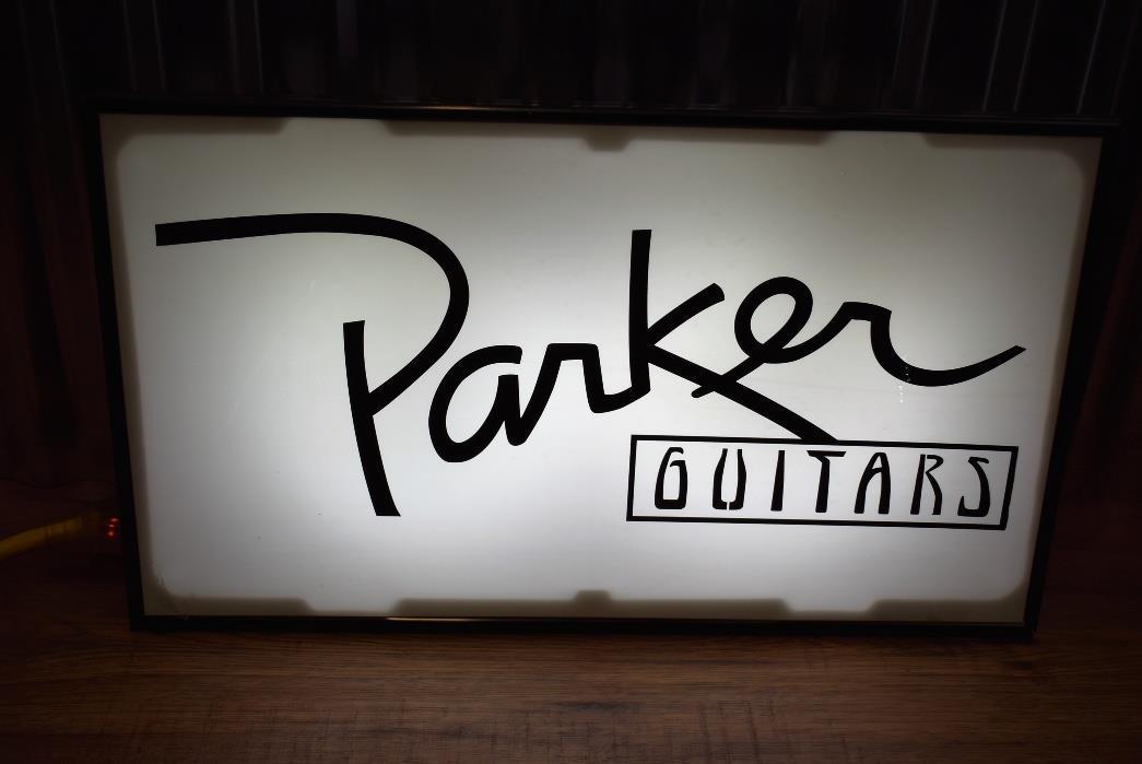 Parker Guitars Electric Backlit Point of Purchase Dealer Sign 24" x 14"