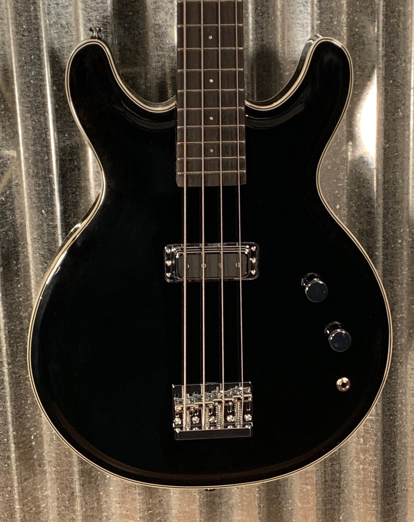 Eastwood Black Widow Chambered 4 String Bass Black