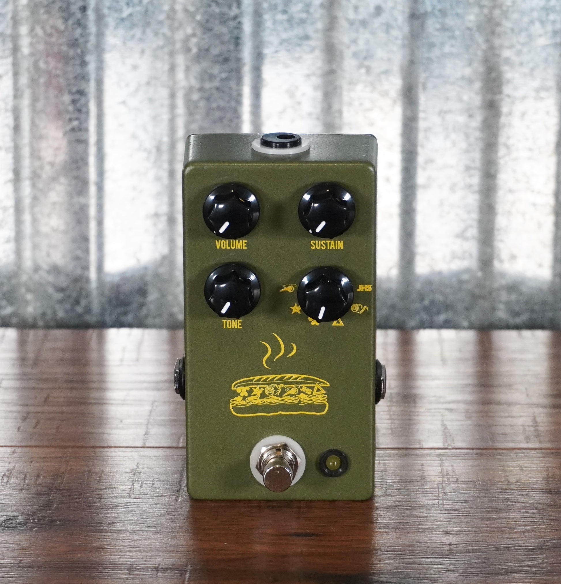 jhs pedals muffuletta distortion fuzz JHS Pedals Muffuletta Distortion Fuzz Guitar Effect Pedal Army Green