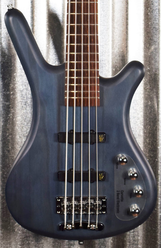 Warwick Rockbass Corvette Basic 5 String Bass Ocean Blue & Bag #3420