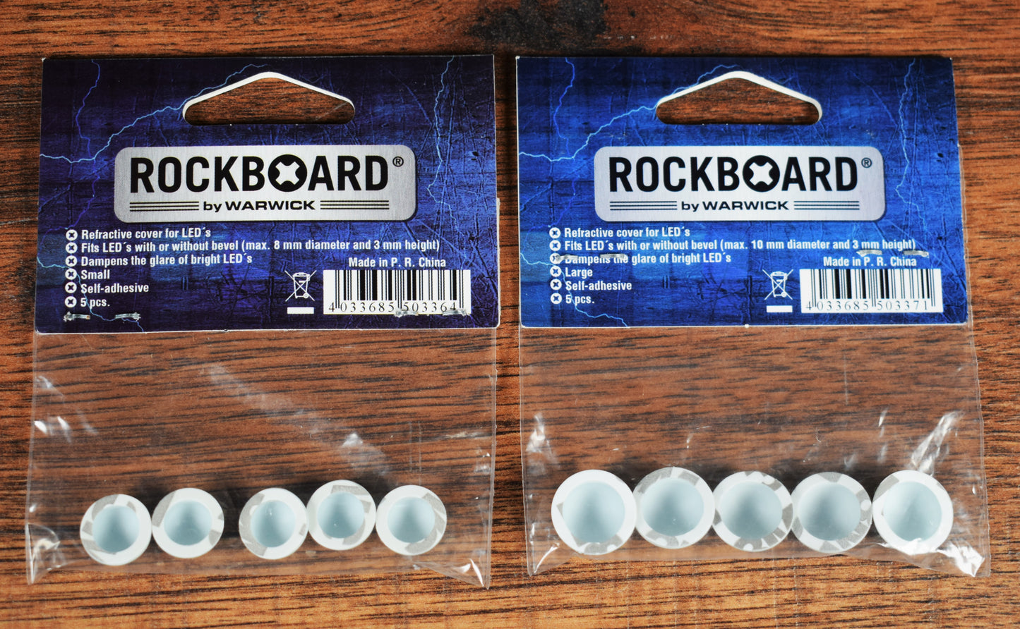 Warwick Rockboard Guitar Effect Pedal LED Damper Small 8mm & Large 10.50mm Set of 10