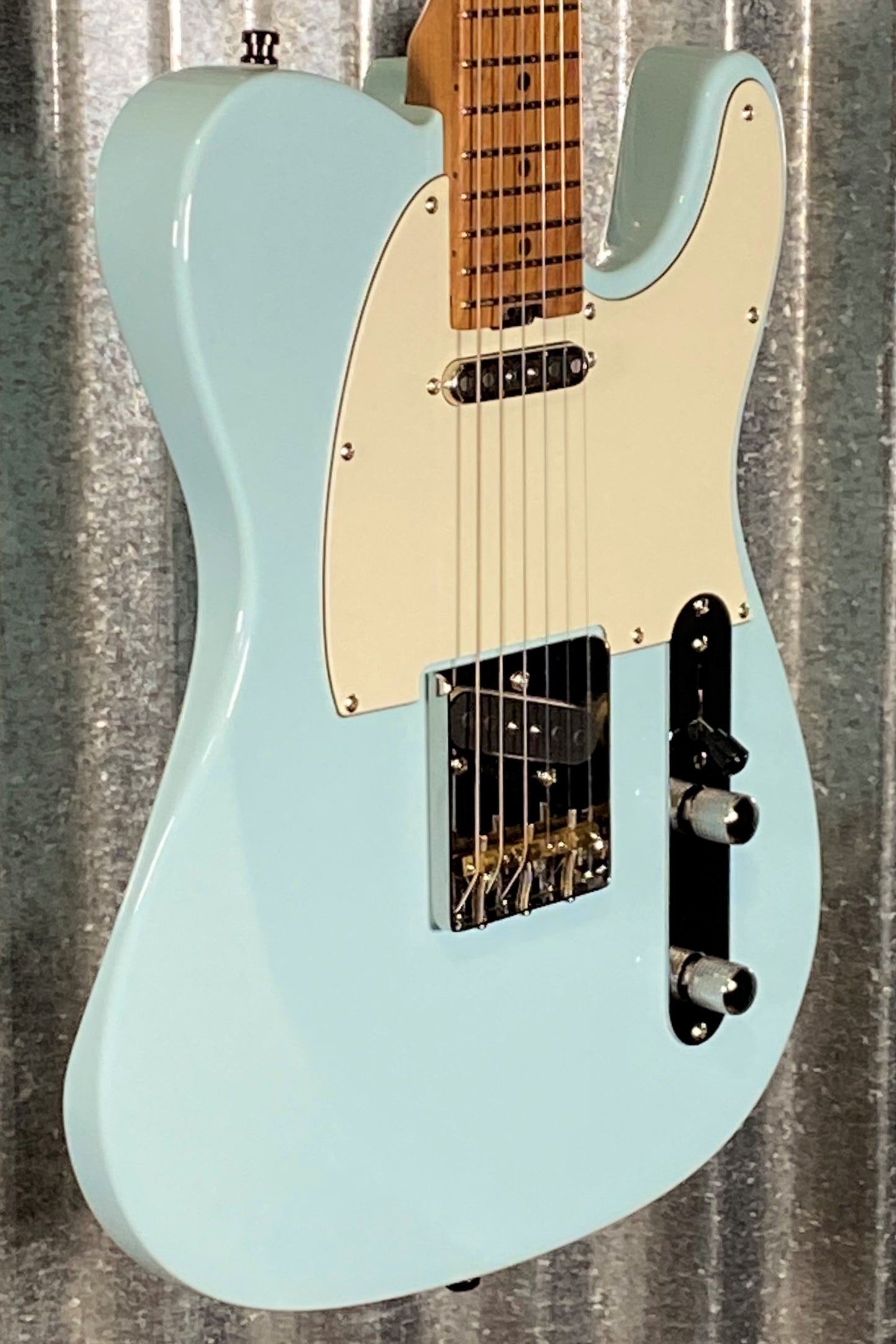 Musi Virgo Fusion Telecaster Baby Blue Guitar #5105 Used