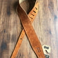 Levy's MS26-HNY 2.5" Adjustable Suede Leather Guitar & Bass Strap Brown