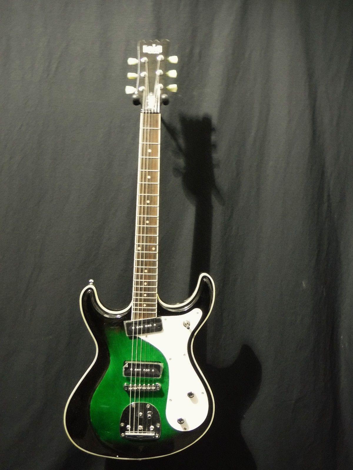 Eastwood Sidejack Deluxe Electric Guitar  in Green Burst #0505