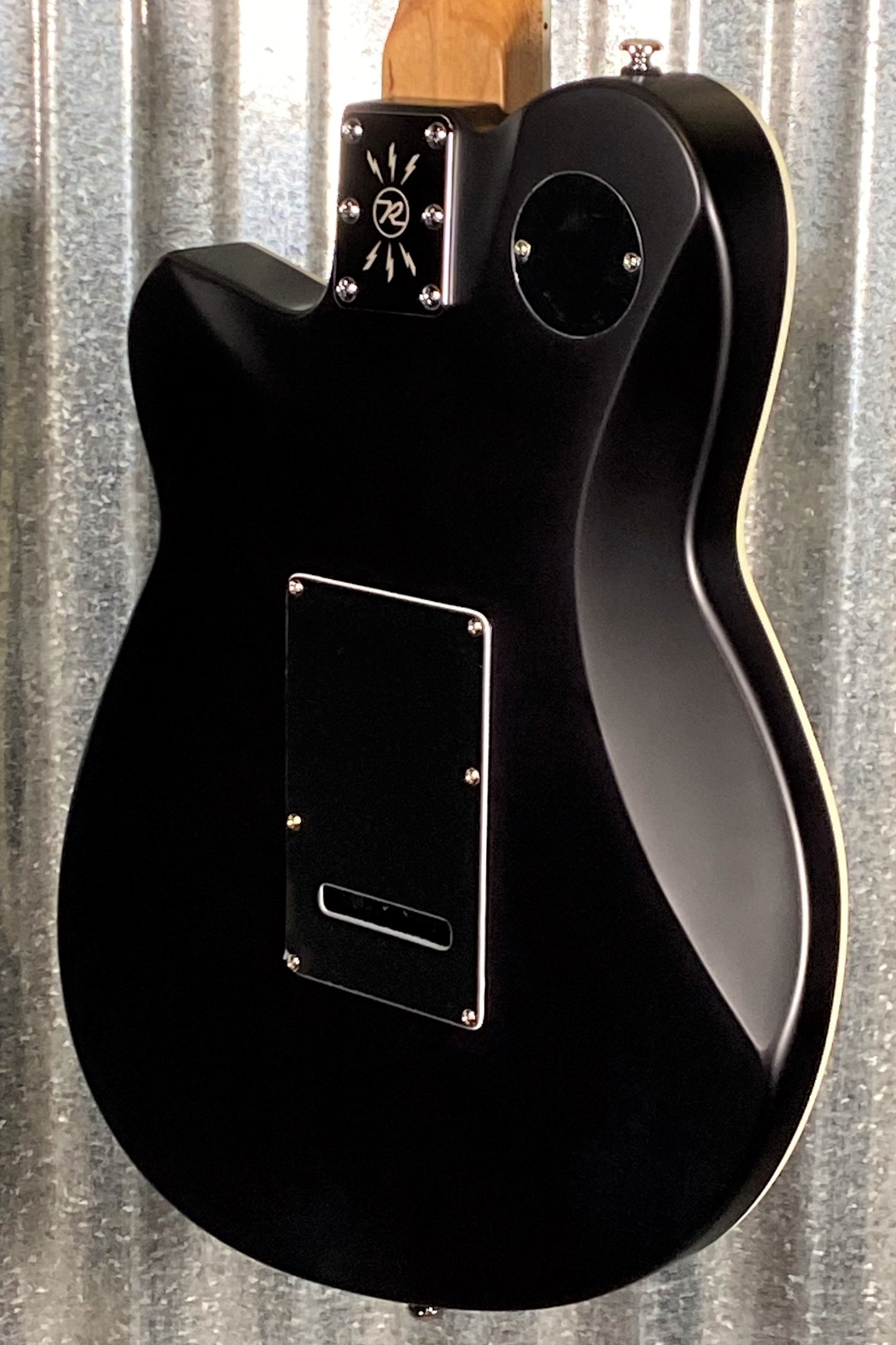 Reverend Guitars Reeves Gabrels Signature Satin Trans Black Flame Maple Guitar #9983