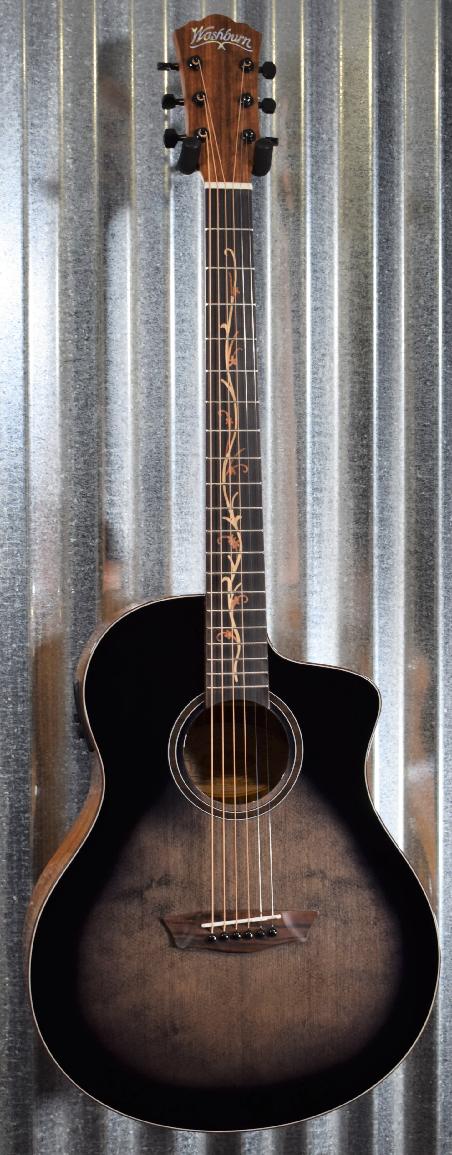 Washburn Bella Tono Studio Vite S9V Charcoal Burst Acoustic Electric Guitar #0920