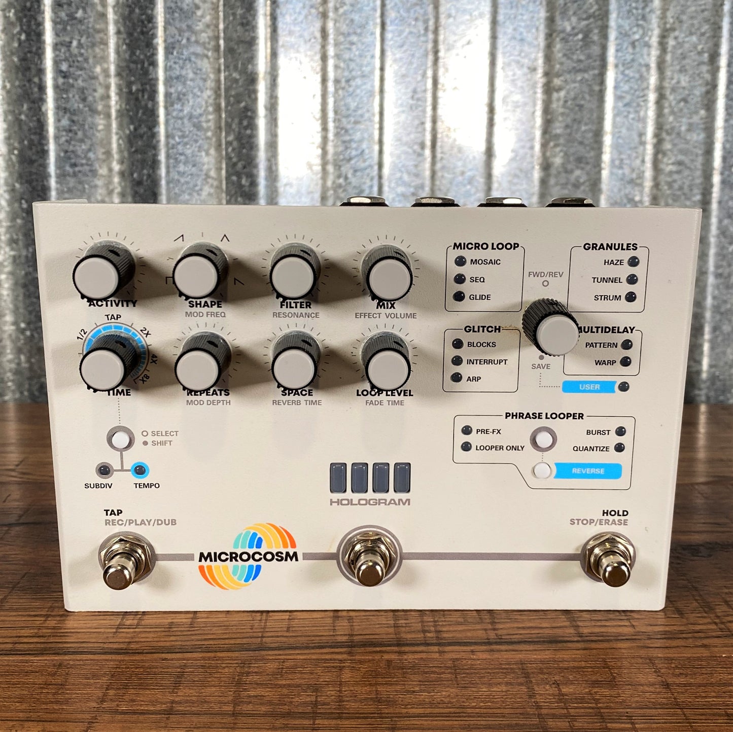 Hologram Electronics Microcosm Granular Looper Sample Delay Multi Effect Guitar Pedal Used
