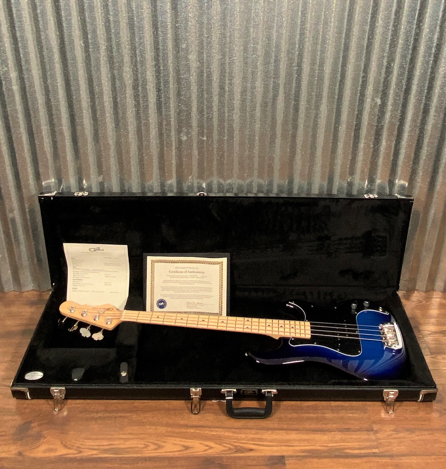 G&L USA LB-100 Blueburst 4 String Bass & Case #6294