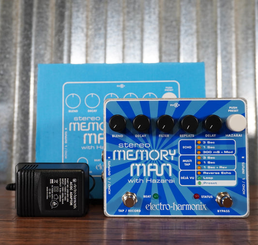 Electro-Harmonix EHX Stereo Memory Man w/ Hazarai Delay & Looper Guitar Effect Pedal