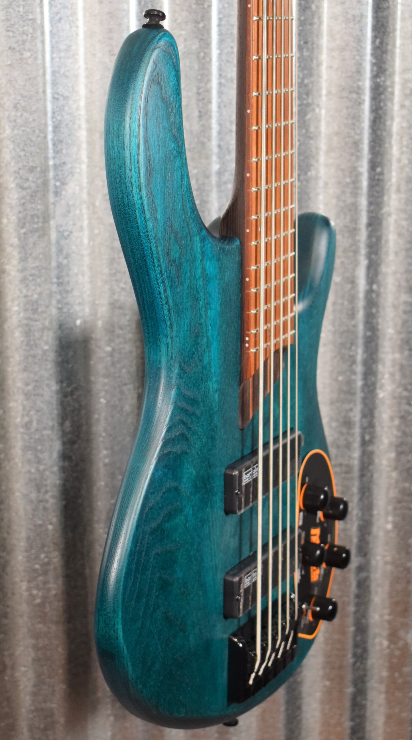 Cort Artisan B5 Plus AS RM 5 String Bass Roasted Neck Open Pore Aqua Blue Blem #7253