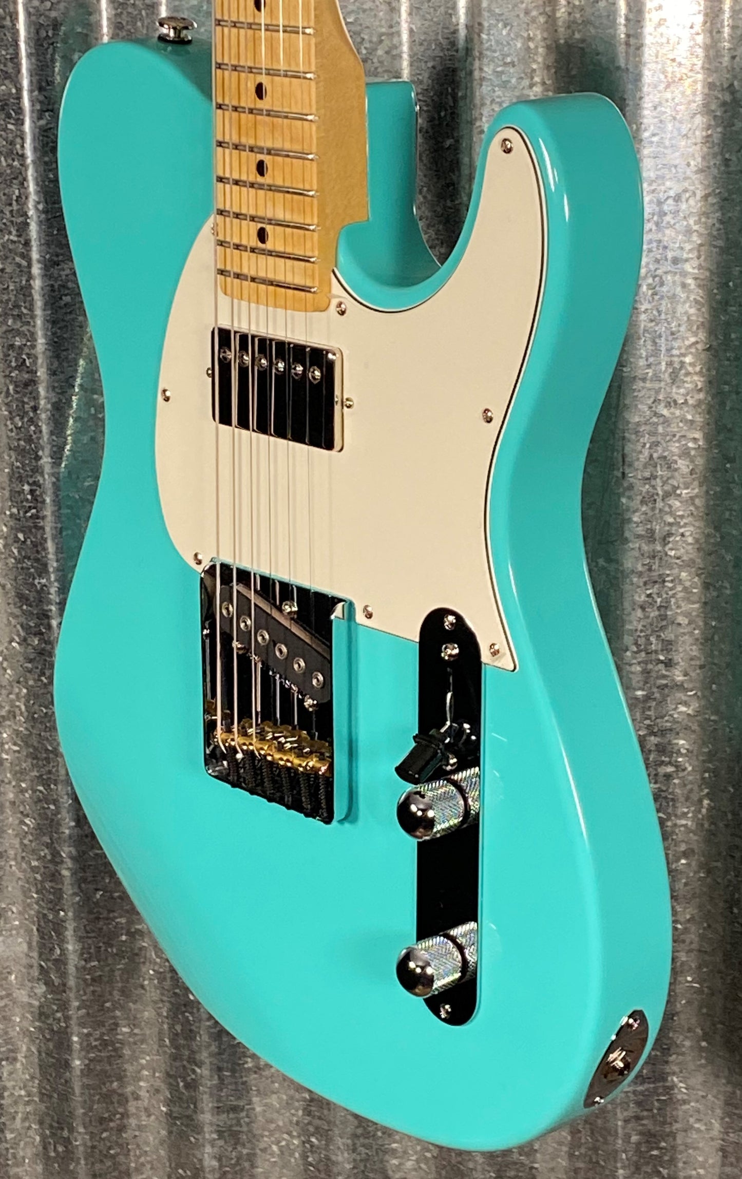 G&L USA  ASAT Classic Bluesboy Turquoise Maple Satin Neck Guitar & Case #2083