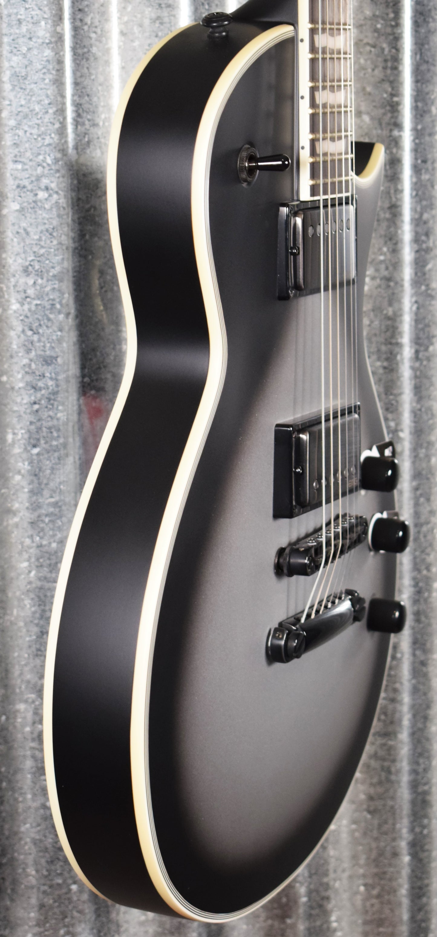ESP LTD EC-1001T Deluxe Custom Silver Sunburst Satin EMG Guitar EC1001TCTMSSBS #2234 Demo