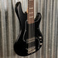 G&L USA Kiloton 5 Jet Black Frost 5 String Bass Rosewood Satin Neck & Case #7001 NOS