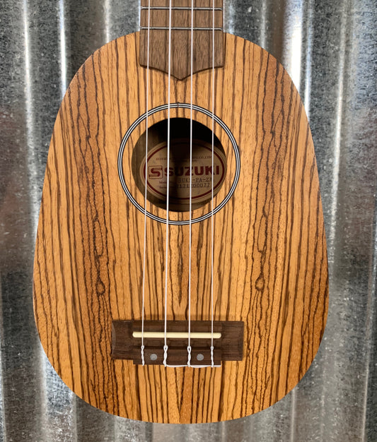 Suzuki SUKS-PA-ZB 21" Soprano Pineapple Ukulele Zebrawood & Bag