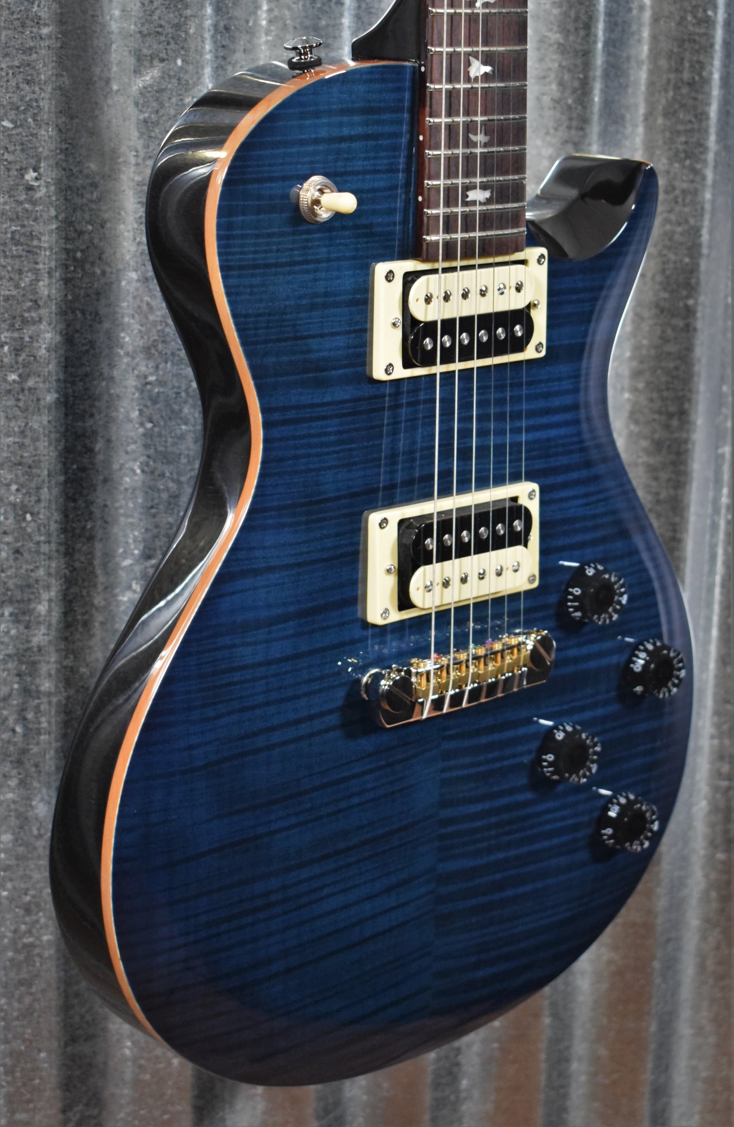 PRS Paul Reed Smith SE 245 Whale Blue Flame Electric Guitar & Gig Bag #1221