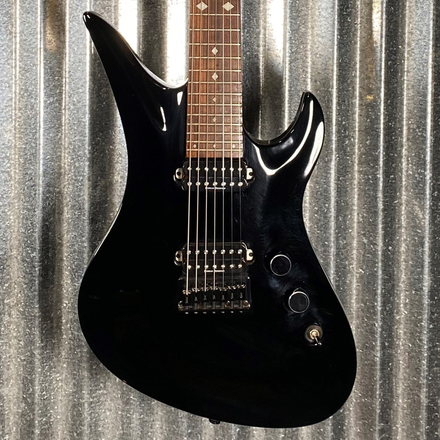 Schecter Diamond Series A-7 7 String Guitar Black #5116 Used