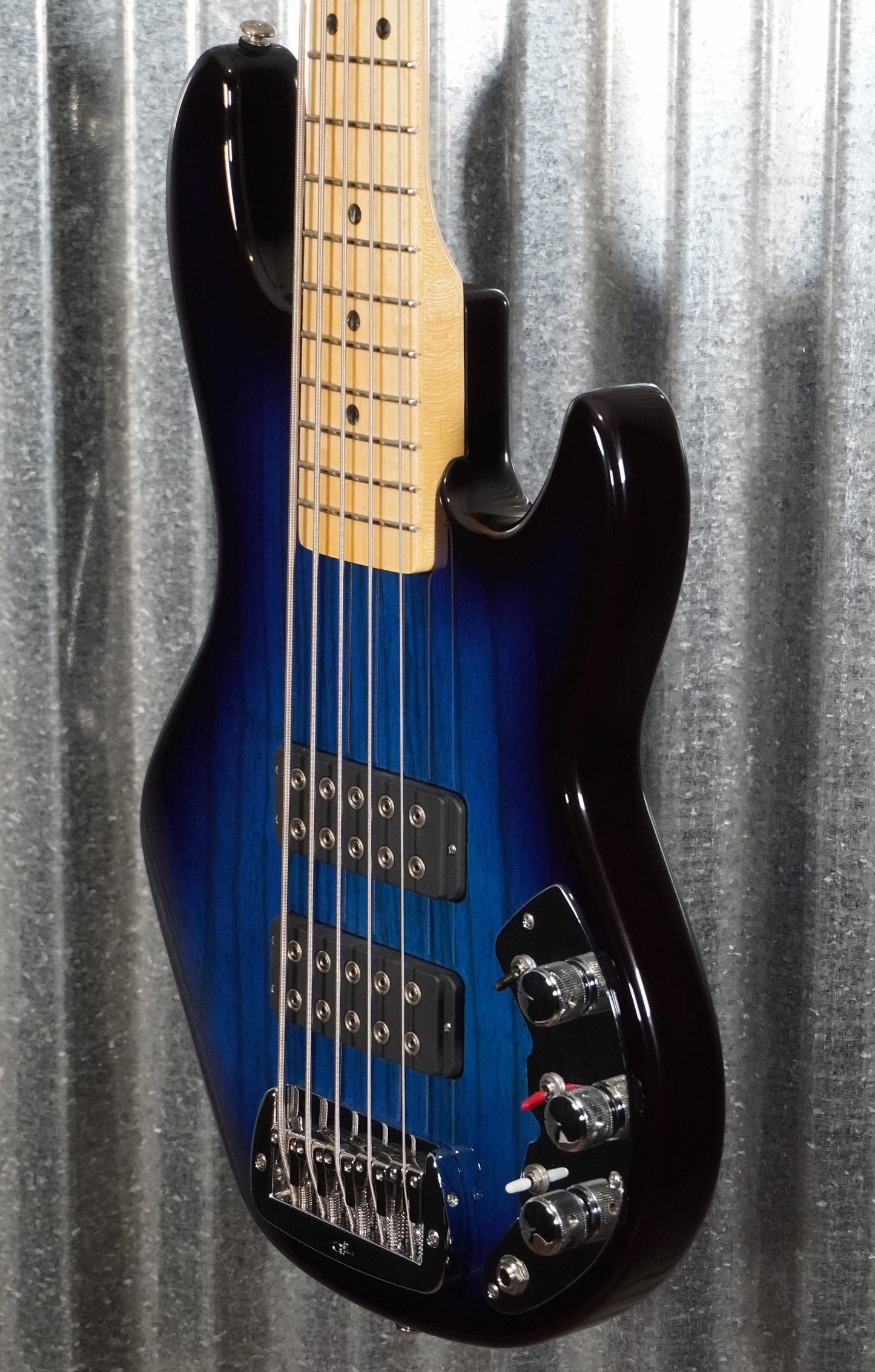 G&L USA CLF L-2500 S750 Blueburst 5 String Bass & Case #6265