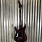 ESP LTD MH-1000 Evertune Flame Top See Through Black EMG Guitar #0789 B Stock