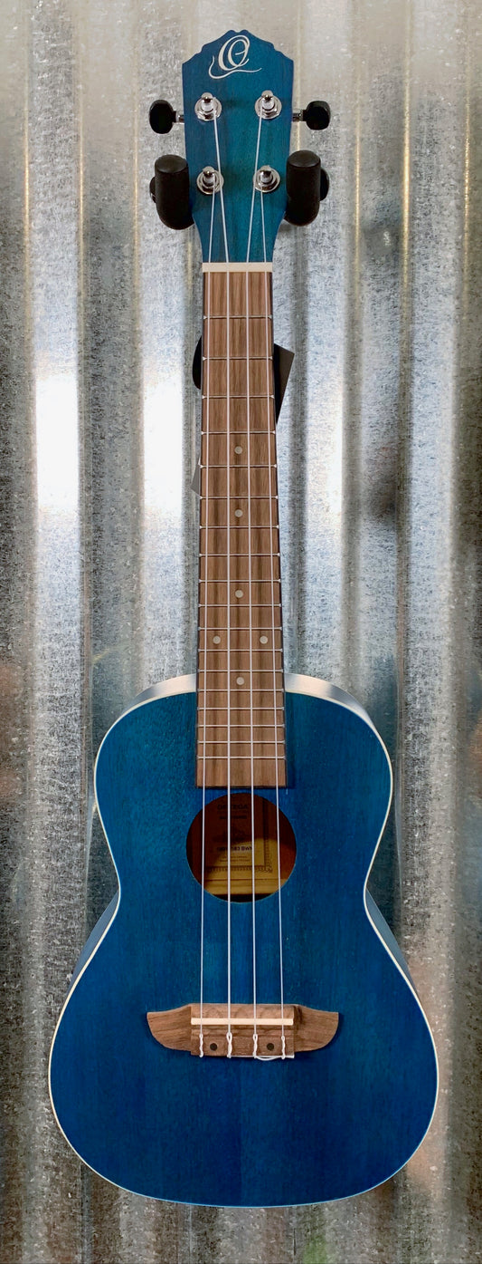 Ortega Guitars RUOCEAN Ocean Blue Okoume Top Concert Ukulele