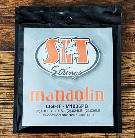SIT Strings M1036PB Light Phosphor Bronze Loop End Mandolin Set