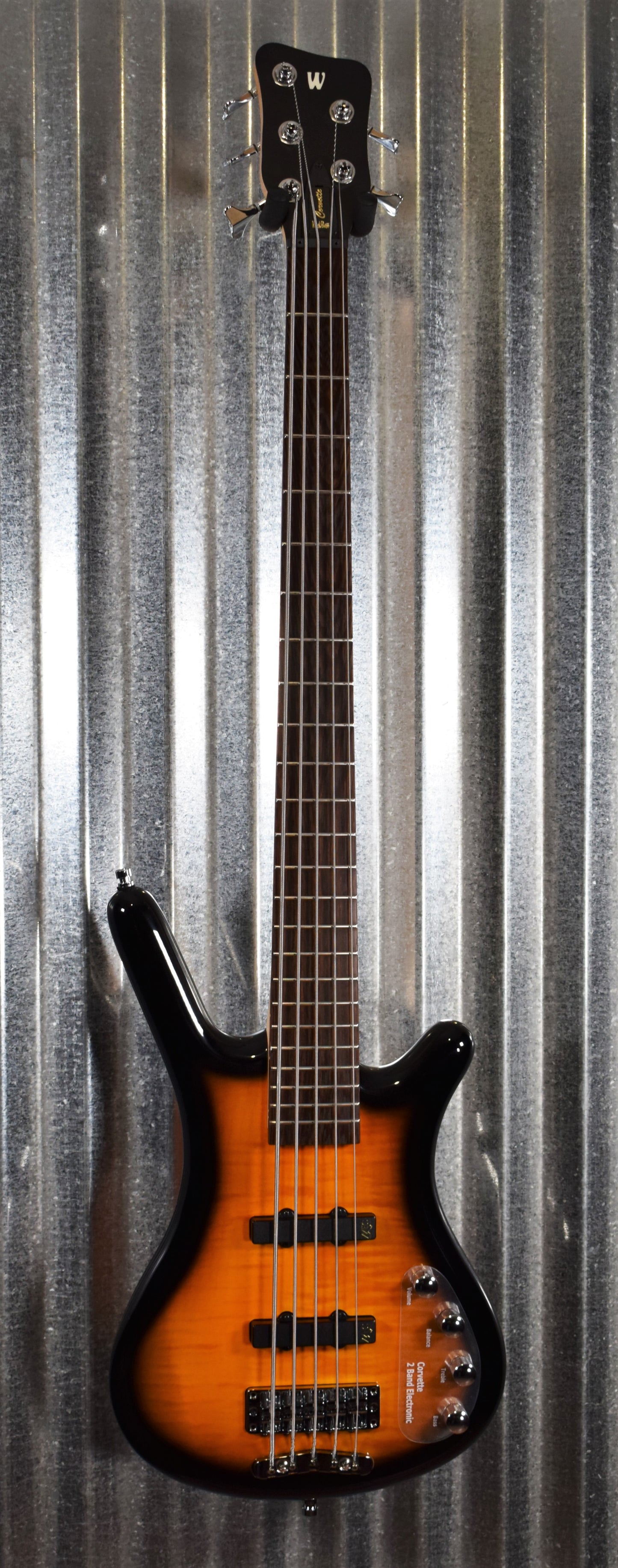 Warwick Rockbass Corvette Classic Almond Sunburst 5 String Bass & Bag #7317