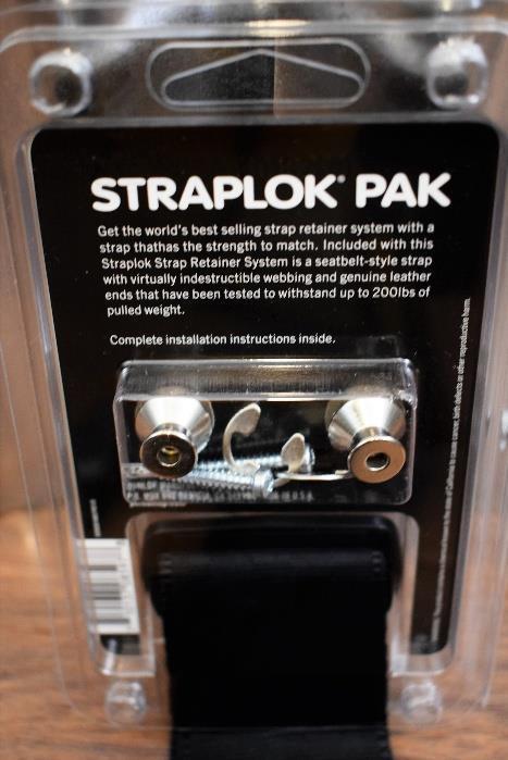 Dunlop SLST001 Straplok Pak Strap Lock Nickel Retainer SLS1031N & Seatbelt Strap