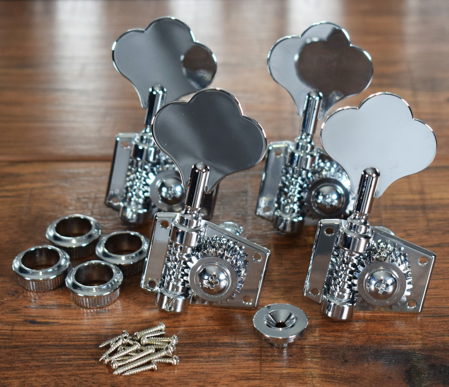 G&L Tribute Bass Tuning Machine Set of 4 Chrome Tuners Used