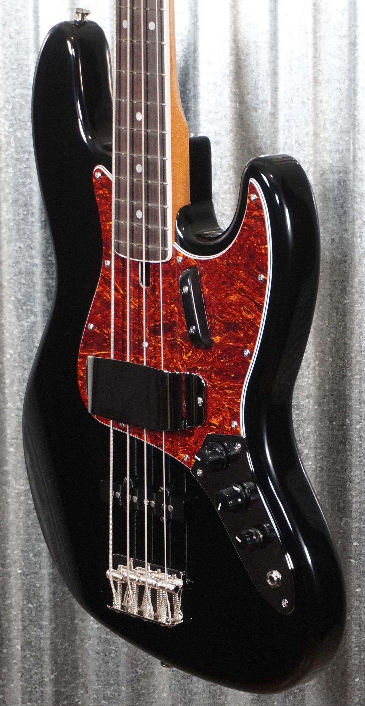 Modern Vintage MVJ4-66 60's Vintage 4 String Jazz Bass Black & Bag Blem #1243