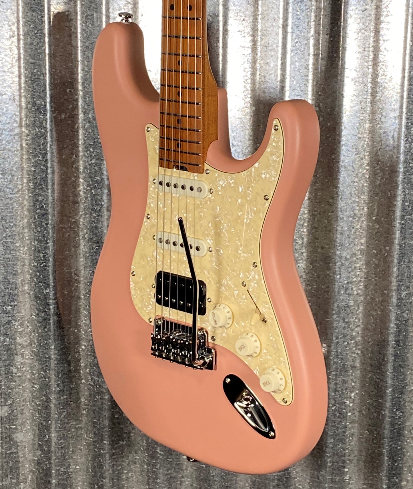 Musi Capricorn Classic HSS Stratocaster Matte Shell Pink Guitar #5057 Used