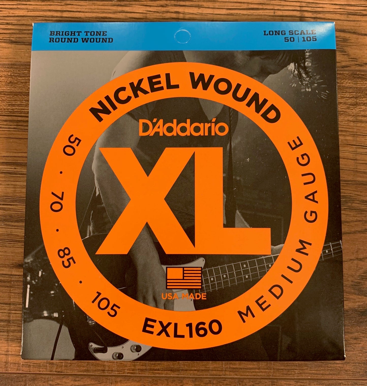 D'Addario EXL160 Medium Nickel Wound Long Scale Bass 4 Strings 50-105