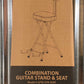 Gator Frameworks GFW-GTR-SEAT Combination Guitar Performance Seat & Guitar Stand Black