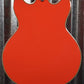 D'Angelico Premier Mini DC Cut Semi Hollow Stop Bar Fiesta Red Guitar & Bag #0182