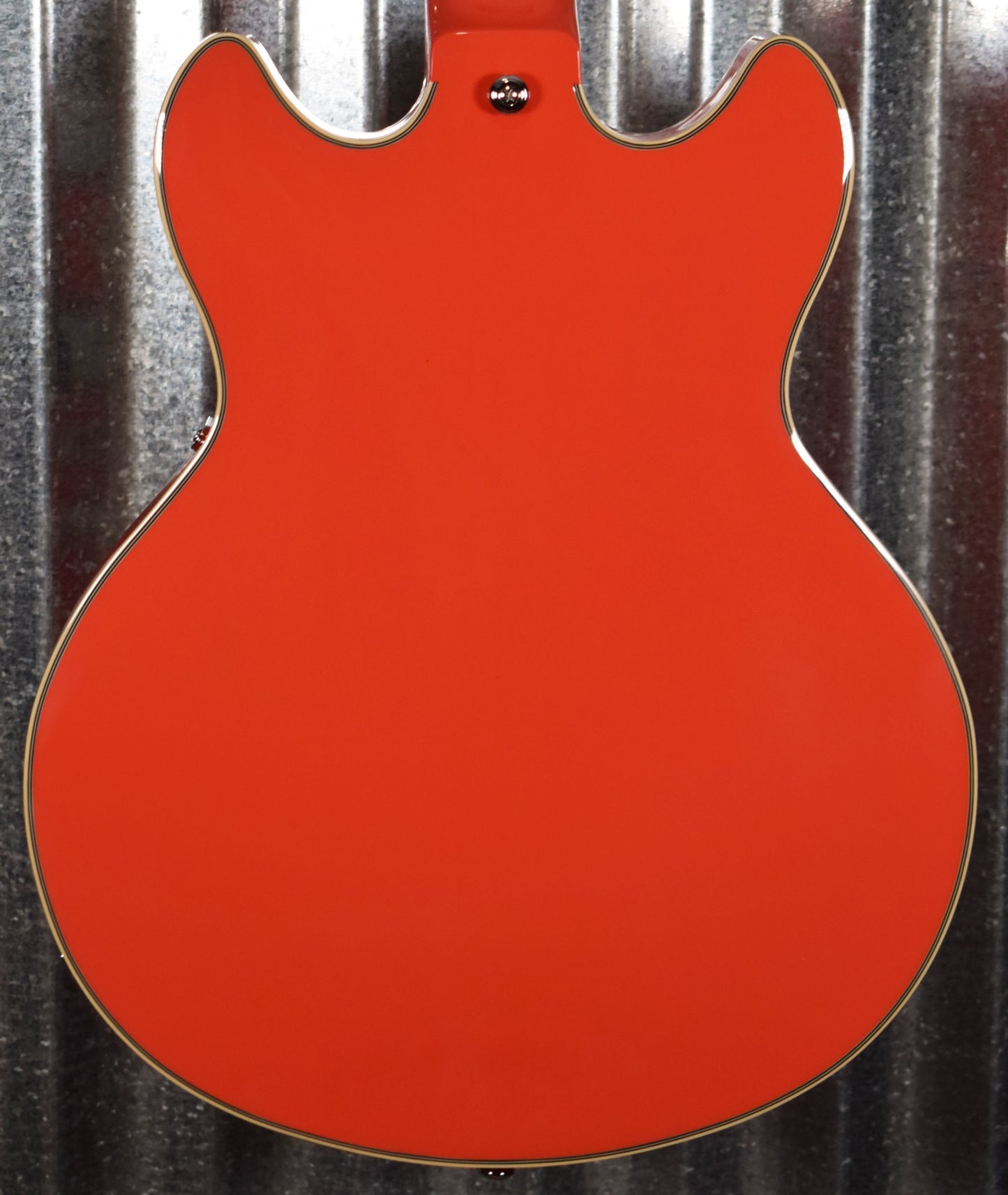 D'Angelico Premier Mini DC Cut Semi Hollow Stop Bar Fiesta Red Guitar & Bag #0182