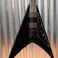 ESP LTD V-401 Flying V Electric Guitar Black EMG 81 Pickups #482