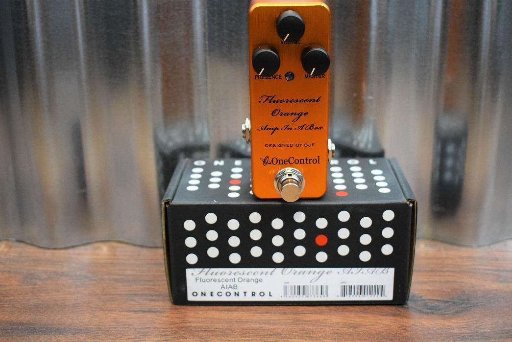 One Control BJF Fluorescent Orange Amp in a Box Distrotion Guitar