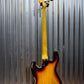 Vintage Guitars Icon V74MRJP Relic Sunburst 4 String Fretless Jazz Bass & Case