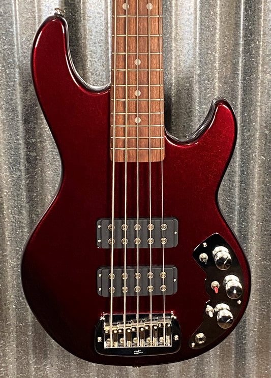 G&L USA CLF L-2500 S750 Ruby Red Metallic 5 String Bass & Case #1323