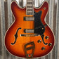 Hagstrom VIK67-G-VSB '67 Viking II Semi Hollow Vintage Sunburst Guitar #0398